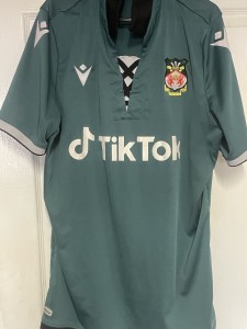 Wrexham FC Macron 2022/23 Away Shirt Always Sunny Green TikTok  xl  for sale on Ebay
