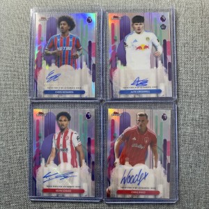 2026 - Topps Finest EPL - 4 X Base Autos - Crystal Palace Leeds Brentford Forest for sale on Ebay