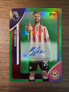 2025-26 Topps Premier League Autographs Kristoffer Ajer #Ac-Ka /99 Brentford for sale on Ebay