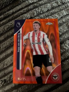 Sepp van den berg 04/25  topps chrome Kit match  Brentford for sale on Ebay