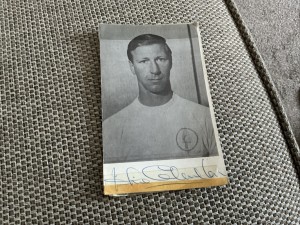 LEEDS UNITED JACK CHARLTON ENGLAND HAND SIGNED B & W PHOTO FROM 1960'S for sale on Ebay