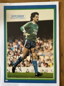 DAVID SEAMAN  Queens Park Rangers  Signed Book Picture. for sale on Ebay