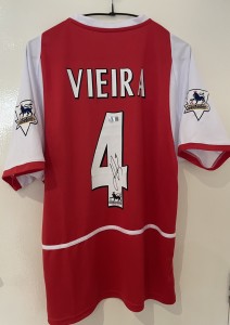 Patrick Vieira Hand Signed Arsenal Shirt Beckett BAS for sale on Ebay