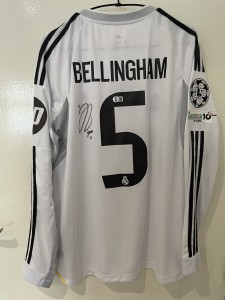 Jude Bellingham Hand Signed Real Madrid Shirt Beckett BAS for sale on Ebay