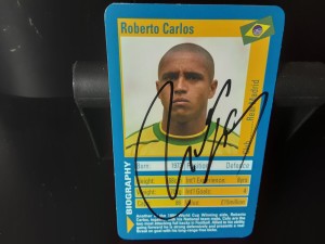 ROBERTO CARLOS - BRAZIL Hand Signed Top Trumps Football trading card for sale on Ebay