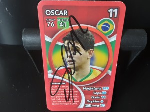 OSCAR - BRAZIL Hand Signed Top Trumps Football trading card for sale on Ebay