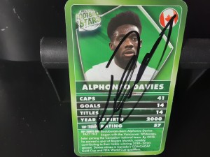 ALPHONSO DAVIES - CANADA Hand Signed Top Trumps Football trading card for sale on Ebay