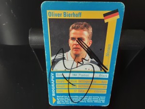 OLIVER BIERHOFF - GERMANY Hand Signed Top Trumps Football trading card for sale on Ebay