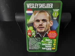 WESLEY SNEIJDER - HOLLAND Hand Signed Top Trumps Football trading card for sale on Ebay