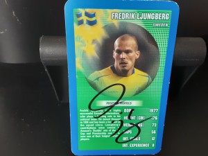 FREDDIE LJUNGBERG - SWEDEN Hand Signed Top Trumps Football trading card for sale on Ebay