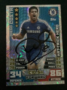 Signed Diego costa Chelsea Football Match Attax Card for sale on Ebay