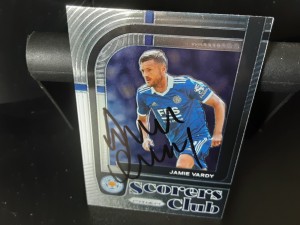 JAMIE VARDY - LEICESTER CITY Hand Signed Scorers Club Football trading card for sale on Ebay