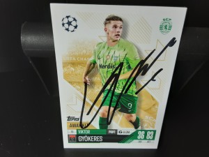 VIKTOR GYOKERES - SPORTING LISBON Hand Signed Match Attax Football trading card for sale on Ebay