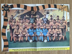 Hand Signed A3 Picture Wolverhampton Wanderers FC 1992/93 season - 21 signatures for sale on Ebay