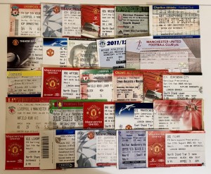 Manchester United Ticket Stubs 25 Different Tickets - No Duplicates for sale on Ebay