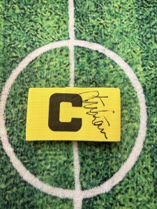 Steve Watson Of England, Newcastle United & Everton Signed Captain Armband wCOA for sale on Ebay