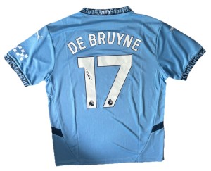 KEVIN DE BRUYNE Rare Hand Signed 2024/25 Man City Home Puma Football Shirt COA for sale on Ebay