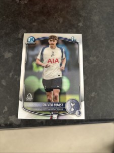 oliver boast tottenham hotspur chrome uefa youth league 1st bowman for sale on Ebay