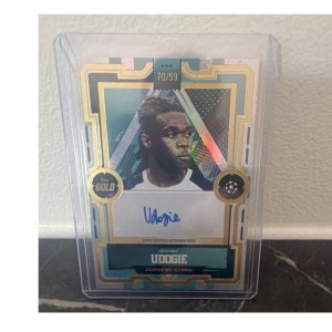 Topps UEFA Gold 2026 Destiny Udogie Autograph Tottenham Gold ON CARD AUTO /99 for sale on Ebay