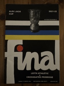 Leith Athletic v Crossgates Primrose EOS Alex Jack Cup Final 27 March 2022 for sale on Ebay