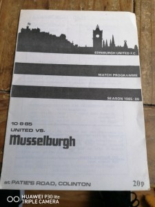 1985 EDINBURGH UNITED V MUSSELBURGH for sale on Ebay