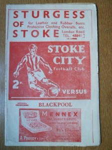 STOKE CITY  v  Blackpool   51/2. for sale on Ebay