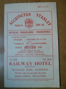 ACCRINGTON STANLEY  v  Bristol City   57/8  FA Cup. for sale on Ebay