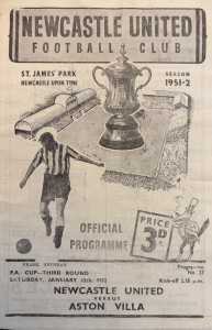 Newcastle United v Aston Villa F A Cup 3rd round 1951/52 for sale on Ebay