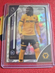 2026 Topps Chrome Premier League Tolu Arokodare RC /92 Retrofractor Wolves for sale on Ebay