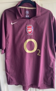 Nike Arsenal Highbury 2005-2006 Home Shirt XL Maroon Short Sleeves for sale on Ebay