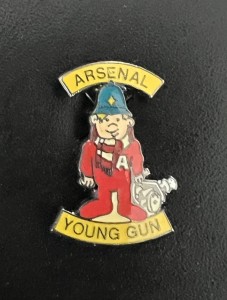 ARSENAL YOUNG GUN Football Enamel Pin Badge for sale on Ebay