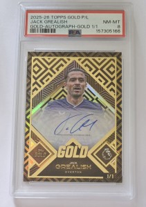 2025-26 Topps Gold Jack Grealish Everton GOLD AUTO 1/1 - PSA 8 Nm/Mt - 1 Of 1 for sale on Ebay