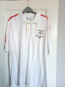 Aberdeen Football Club White with Red Stripe Polo Shirt Size 2xl Ex Condition for sale on Ebay