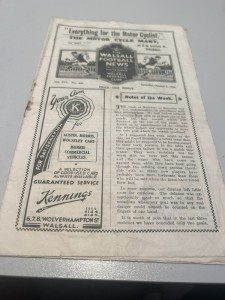 Walsall v Lincoln City 1934-35 programme for sale on Ebay