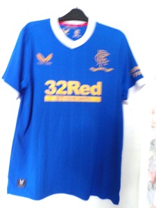 rangers 150 years 1872-2022 32red home football shirt size large good cond for sale on Ebay