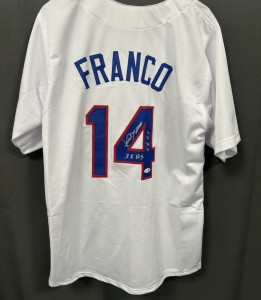Julio Franco Signed Texas Rangers 