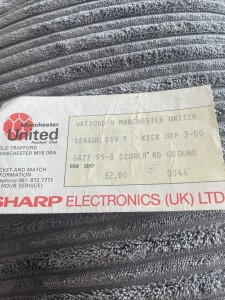 Ticket - Manchester United V Watford - 1983/1984 for sale on Ebay
