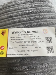 Ticket - Watford V Millwall - 2025/2026 for sale on Ebay