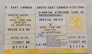 1991/1992 MIDDLESBROUGH v MANCHESTER UNITED LEAGUE CUP UNUSED TICKET for sale on Ebay