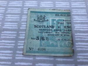 Scotland v England Match Ticket Stub - British Championship - 3rd April 1954 for sale on Ebay