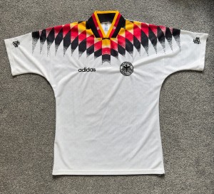 Original Vintage White Germany 1994 Medium Football Strip for sale on Ebay