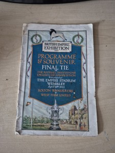 The 1923 FA Cup Final programme, First final at Wembley on 28 April 1923 for sale on Ebay