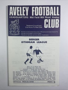Aveley v Colchester United;  Essex Senior Cup 2nd Round,  3rd November 1981 for sale on Ebay