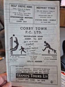 Corby Town V Grantham Town 28th October 1972 for sale on Ebay