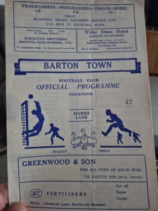 Barton Town V Grantham Town 23rd February 1969 for sale on Ebay