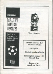 Maltby Miners Welfare v Stocksbridge Park Steels 02/01/93 NCEL Premier Division for sale on Ebay