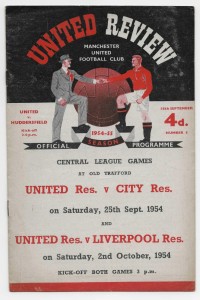 1954/55 Division 1 - MANCHESTER UNITED v. HUDDERSFIELD TOWN for sale on Ebay