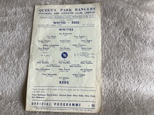 Queens Park Rangers QPR. Trial Match. Whites V Reds. 16th Aug 1958. for sale on Ebay