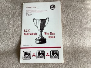 European Cup Winners Cup Final. 1976. Anderlecht V West Ham United. for sale on Ebay