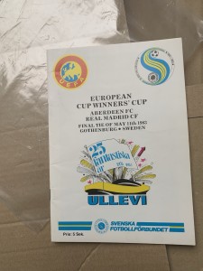 1983 EUROPEAN CUP WINNERS CUP FINAL ABERDEEN v REAL MADRID for sale on Ebay